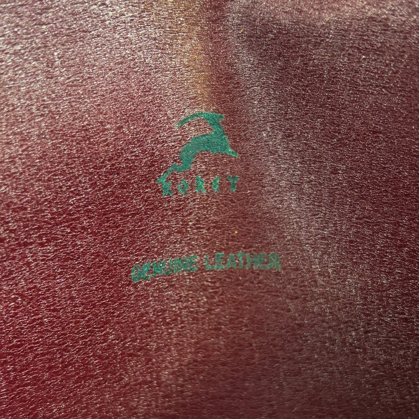 1960s Koret Embossed Leather Clutch handbag Maroon Red