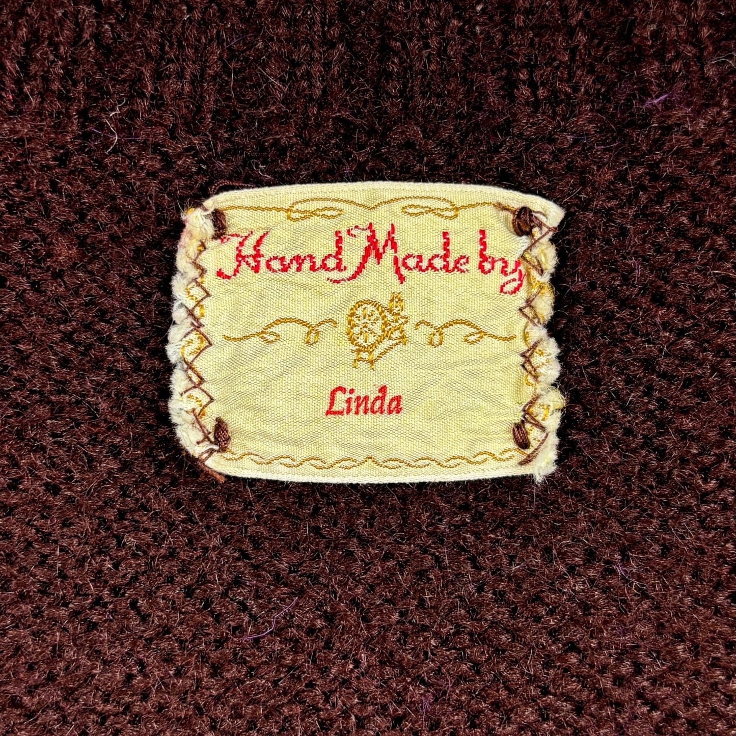 70s Cardigan Sweater Vest Hand Knit S/M