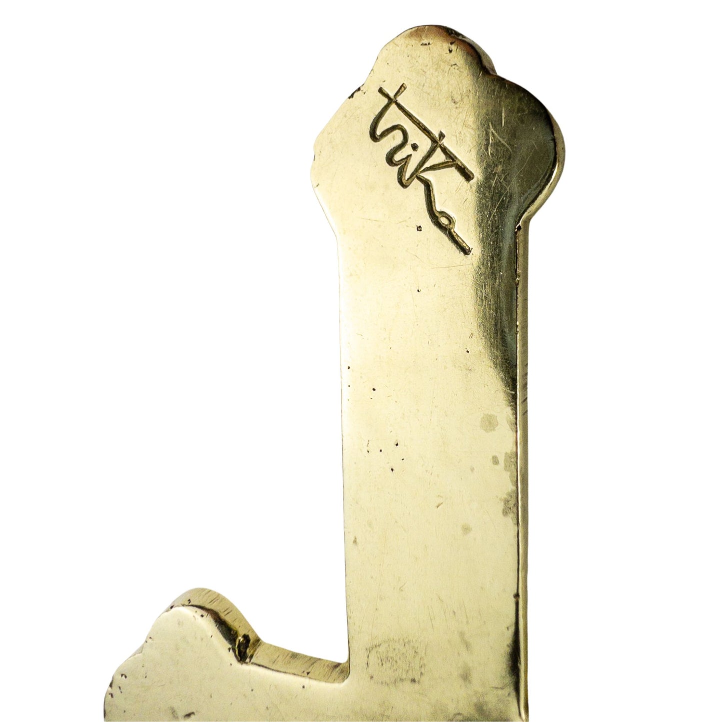 1970s Huge Gold Cross Necklace w/ Bakelite Center Designer Trika