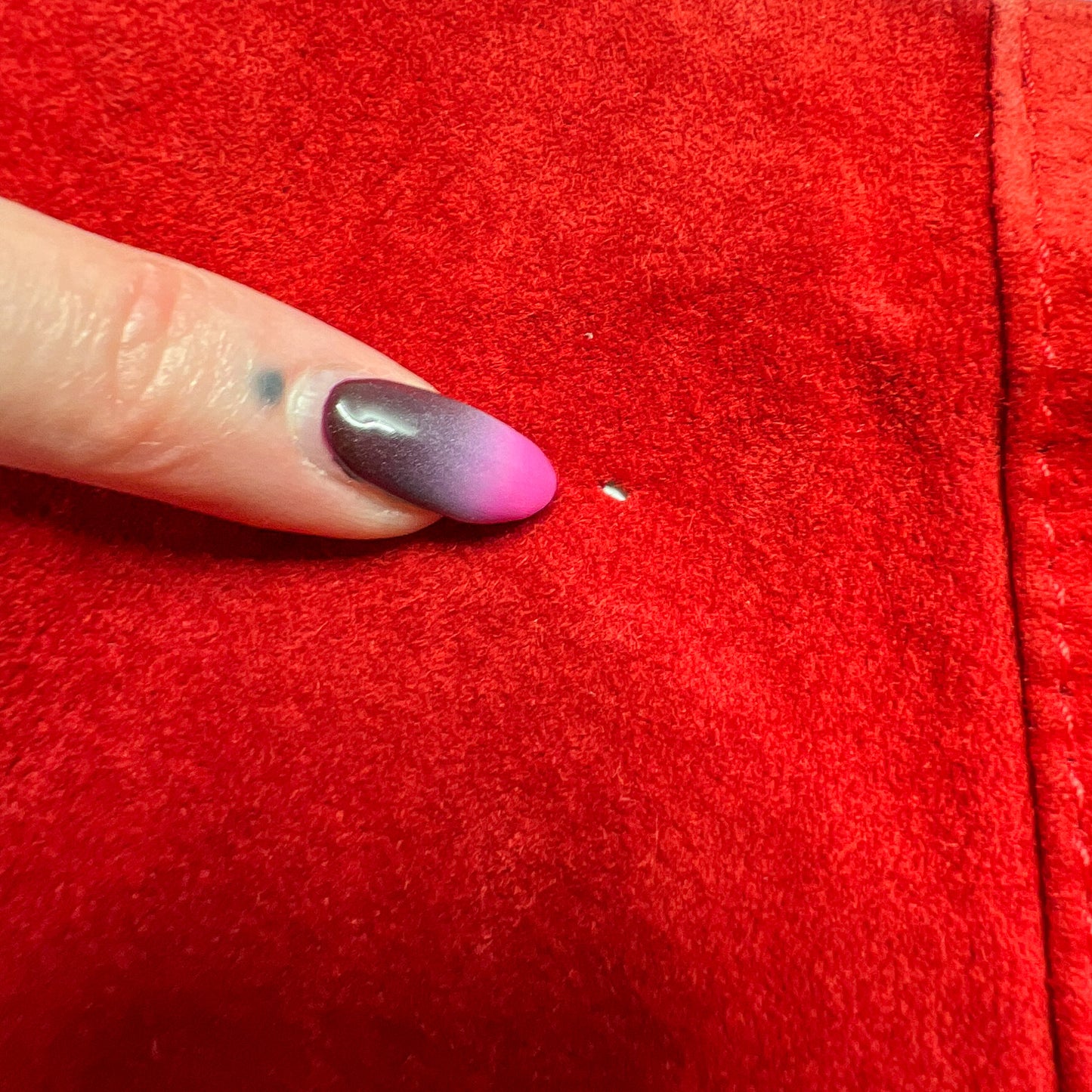 80s Red Suede Peplum Dress Open Back Small