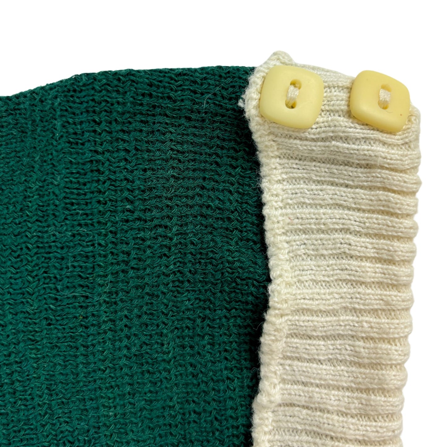 1970s Green Checkered Short Sleeve Sweater